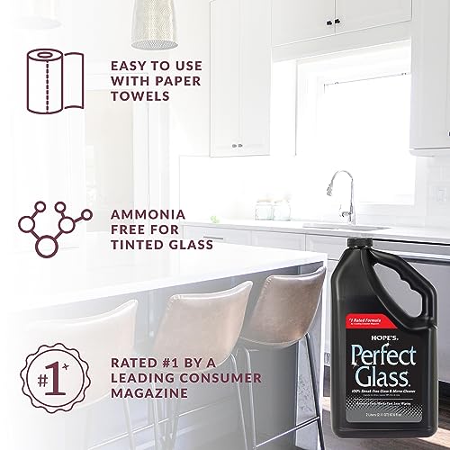 Perfect Glass Cleaner Spray Refill, Streak-Free, Ammonia-Free Window, Mirror, Screen, Tinted Glass, and Shower Door Cleaner, Indoor and Outdoor Glass Surfaces, 67.6 Ounce, Pack of 1 - view 6