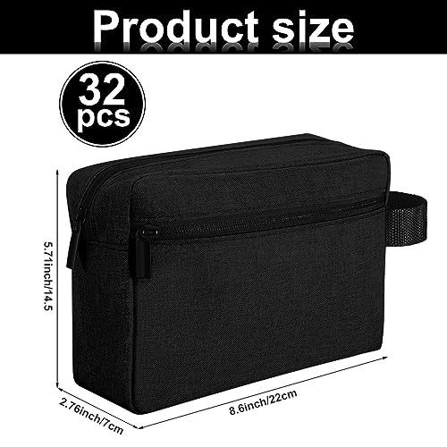 32 Pcs Travel Toiletry Bag for Men with Handle Bulk, Black - view 3