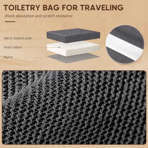 Birthday Gifts for Women Men,Travel Essentials Toiletry Bag Kit Case- Grey - view 6