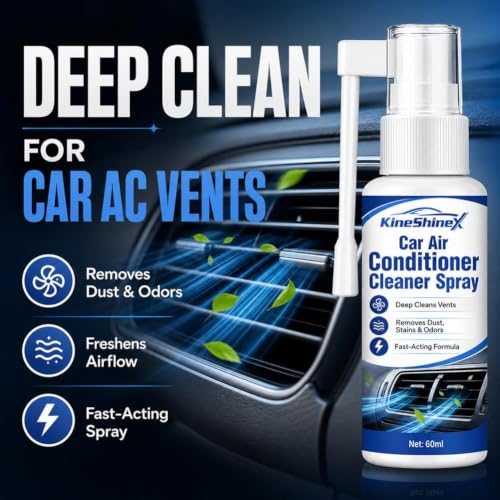 Car Air Conditioning Outlet Cleaner, A/C Vent and Duct Cleaner, Gentle Foam Formula Foaming Spray for Cars, Car Air Freshener Cleaning Supplies for Summer Outdoor, Camping Travel - view 3