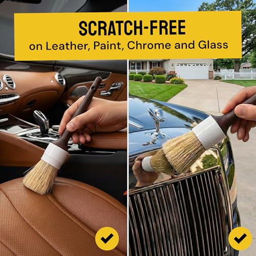 Car Detailing Brush Set 3-pc, Car Detailing Kit Interior - view 2