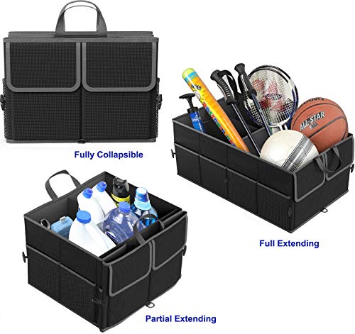 Foldable Car Trunk Organizer for SUV, 3-Compartment, Black - view 4