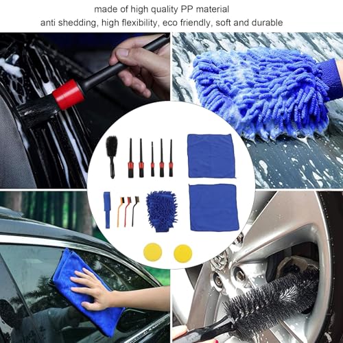 15-Piece Car Detailing Brush Set, PP Auto Cleaning Kit for Wheels and - view 4