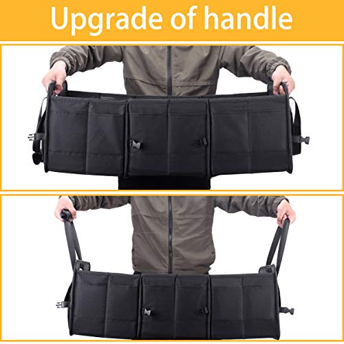 Multipurpose Car Trunk Organizer with Straps,Non-Slip Waterproof Bottom,Durable Collapsible Adjustable Compartments Cargo Storage,Upgraded Handle,AK-072 - view 4