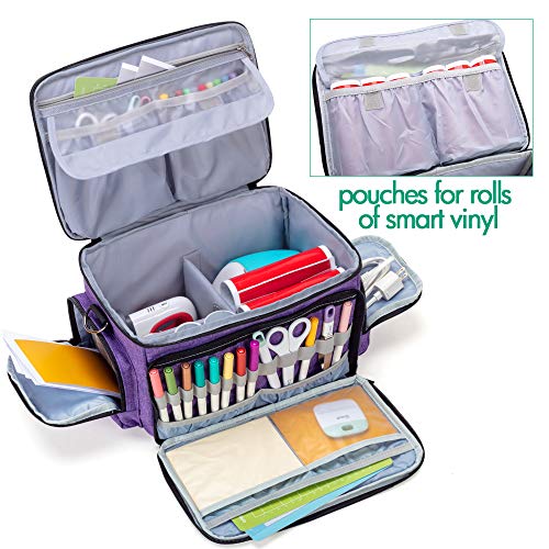 Carrying Case Compatible with Cricut Joy and Easy Press Mini, Purple - view 3