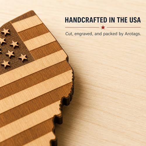 Car Air Freshener - Reusable Wood Diffuser - Hanging Odor Eliminator - North Carolina Patriot - Beach Bum Scent - view 5