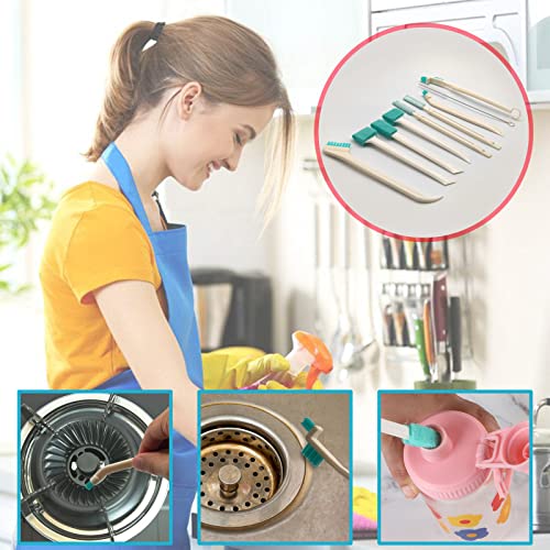 Small Household Cleaning Brushes,18 Pcs Crevice Brush for Hole, Gap, Corner, Space, Micro Crevice Scrub Cleaner Tool for Bottle, Keyboard, Window, Door Track - view 7