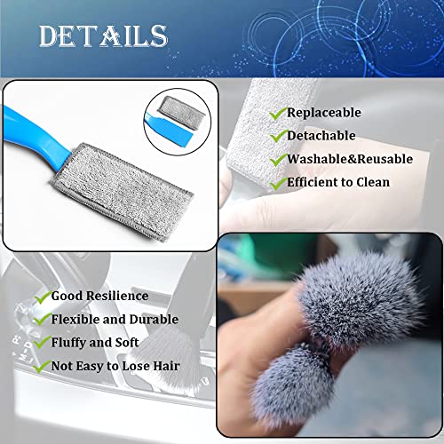 Double Head Brush for Car Clean 1Pack,Car Brushes for Detailing Interior,Car Detailing Brushes Exterior,Soft Car Detailing Brush(Black-Double Head,1Pack) - view 3