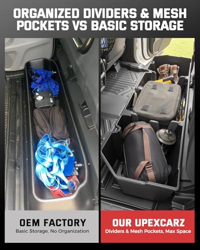 Under Seat Storage for Honda Ridgeline: 2006-2026 Crew Cab, Truck Second-Row Underseat In-Cabin Storage Bin for Ridgeline, Car Accessories Rear Under-Seat Organizer Tool Box for Ridgeline(w/ Mesh Net) - view 3