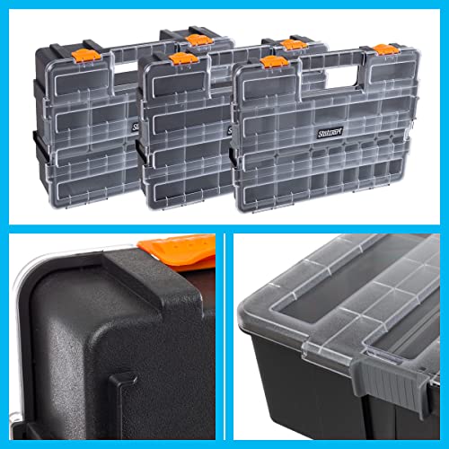Tool Box Organizer - 3-in-1 Portable Small Parts Organizer, Gray - view 7