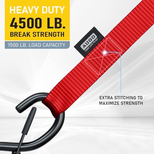 Soft Loop Tie Down Straps - 1,500 Load Capacity & 4,500 Lbs Breaking Strength - 6 Pack - Loops for Securing ATV, UTV, Motorcycles, Scooters, Dirt Bikes, Lawn & Garden Equipment - view 3