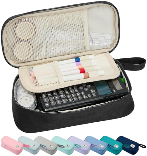 Large Pencil Case Pouch, Zipper Pencil Box for Kids, Girls & Boys