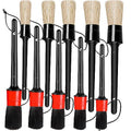 Detailing Brush Set - 10 Pcs Detail Brushes Car Detailing, Auto Boar Hair Car Detailing Kit for Cleaning Interior Exterior - Vehicles Wheels Leather Engine Dashboard