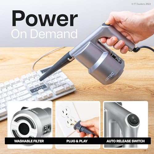 AirTec Ultra Electric Air Duster Blower for PC, Laptop, Console, Electronics and Home Cleaning, Environmental Alternative to Spray air can Duster Keyboard Cleaner (Type 3) - view 6