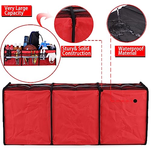 Large Collapsible Trunk Organizer with Multi Pockets, 3 Compartments Storage Organizer for Car, SUV, Minivan… - view 4