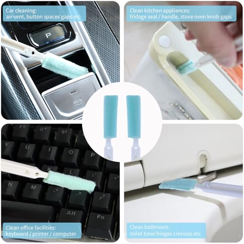 Small Cleaning Brush Set for Household, Car Vent Detailing Cleaning Stick, Humidifier Groove Bottle Gap Cleaning Tool, Crack Crevice Cleaner for Door Window Track Faucet Croner Hard Tight Spaces - view 3