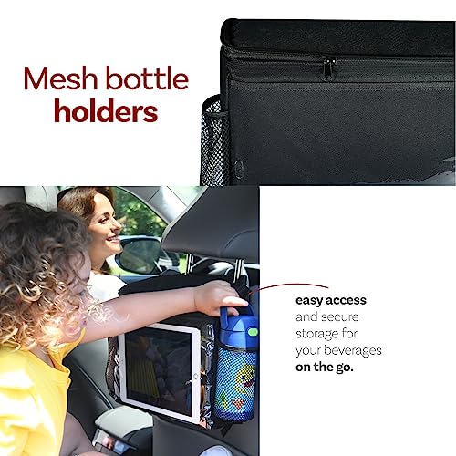 Insulated Car Seat Back Organizer + iPad And Tablet Holder, Auto Driver Or Passenger Accessories Organizer, Vehicle Front Seat Caddy, Personal Travel Cooler Storage Bag For Adults & Kids - view 6