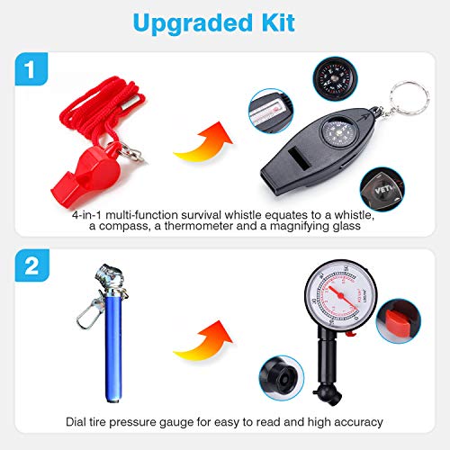 Car Emergency Roadside Kit with Jumper Cables, Auto Vehicle Safety Kits - view 5