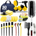 30Pcs Car Detailing Kit for Interior, Exterior and Wheel Cleaning