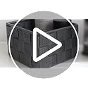 Woven Storage Baskets for Organizing, Small Baskets Cube Bin Container Tote Organizer Divider for Drawer, Closet, Shelf, Dresser, Set of 4(Dark Grey) - view 7