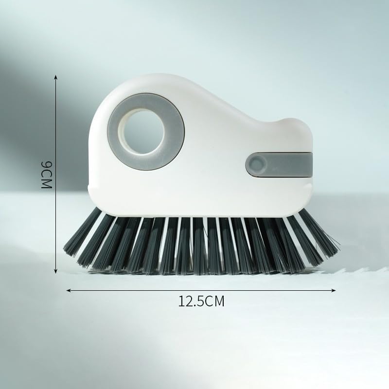 2 in 1 Groove Cleaning Brush, Window Track Cleaning Tools, Multifunction Window Track Cleaner with Hard Bristle and Hidden Scraper, Crevice Brush for Sliding Door Track, Window Seal, Sill (Gray) - view 2