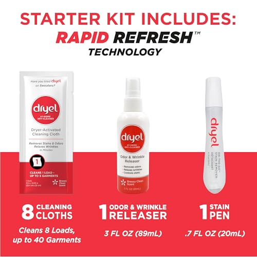 At-Home Dry Cleaner Starter Kit with Wrinkle Release Spray, 8 Loads - view 2