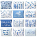 12 Pcs Beach Themed Gifts Ocean Cosmetic Bags Coastal Makeup Bags