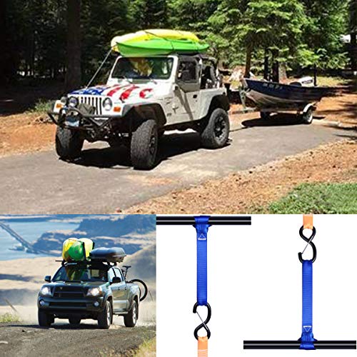 Soft Loop Tie Down Straps (8 Pack) 1800Lbs Load Capacity, 4800Lbs Breaking Strength Heavy Duty Tie Down Loops for Securing ATV UTV Motorcycles Scooters Dirt Bikes Lawn Garden Equipment - view 6