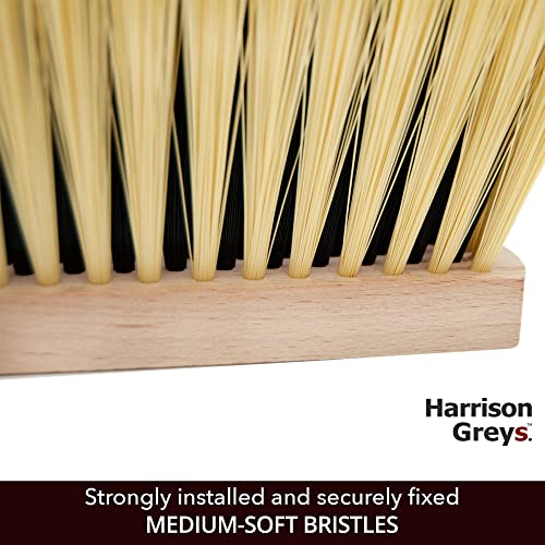 Cleaning Brush, 14.2'' Hand Broom with Medium-Soft Bristles, Wooden Handle, Multi-Purpose Dusting Brush for Home and Professional Use - view 3