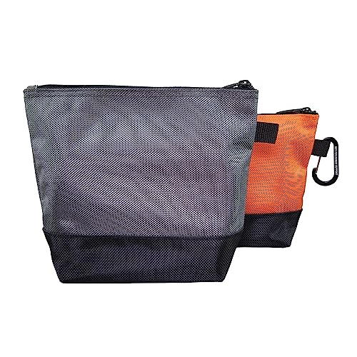 55470 Utility Bag, Stand-Up Zipper Tool Bags, Tough 1680d Ballistic Weave, Reinforced Bottoms, Orange/Black, Gray/Black, 2-Pack - view 5