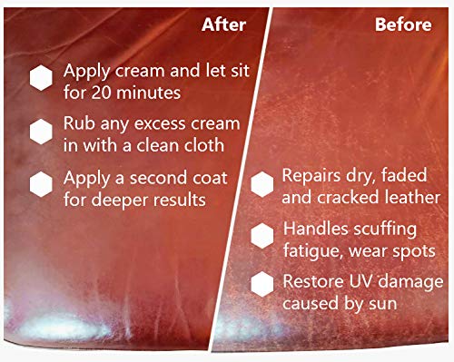 Skidmore’s Leather Cream: All-Natural, Non-Toxic Leather Conditioner - Made in USA Since 1984. Water Repellent Formula Restores Leather Couches, Car Seats, Boots, Shoes, Purses, Bags, and Tack. 6 Oz - view 5