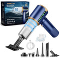 Cordless Handheld Car Vacuum Cleaner: 7-in-1 & 16000Pa Suction - Aqua Blue