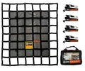 Heavy Duty Cargo Net -Truck Accesories-Truck organizer -Bed Cover-Interior- Roof Rack-Trunk organizer-Cargo Net Offroad-SUV -Rubicon -Camping-(WLL)1,500 lbs (GRN-100) 4.8' x 5.3'