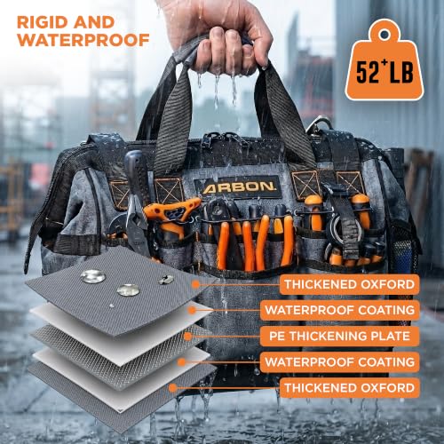 Heavy Duty Large Tool Bag, 16 Inch Portable Tool Box Organizer Tool Storage - view 4