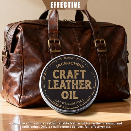 Leather Cleaner and Conditioner, Mink Oil with Brush & Glove, Soften & Protect Leather for Car Seat, Couch, Shoes - view 7