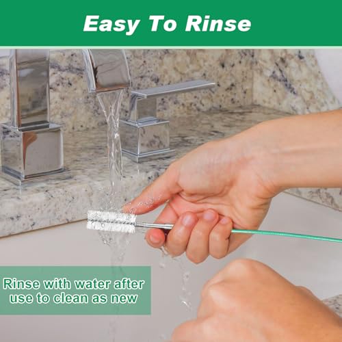 Auto Sunroof Drain Cleaning Tool,197Inch Long Pipe Cleaner for Car,Flexible Tube Cleaning Brush with 2Pcs 7.9inch Cleaning Brush Skinny Pipe Drain Dredge Cleaning Tool for Car Sunroof Wiper Drain Hole - view 7