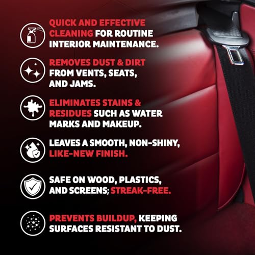 Interior Car Cleaner Detailer Spray, NeverDust Technology, 20 oz - view 5