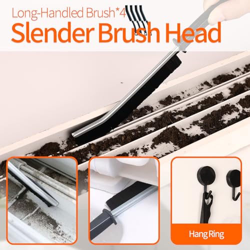 16PCS Crevice Cleaning Brush Set - Multi-Purpose Grout Cleaner Brush for Deep Cleaning Gap, Hard Bristle Scrub Brushes Tools, Cleaning Supplies for Household Use,Window, Kitchen, Bathroom - view 3