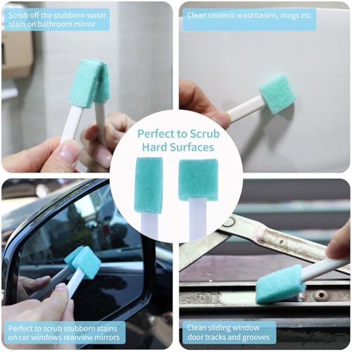 Small Cleaning Brush Set for Household, Car Vent Detailing Cleaning Stick, Humidifier Groove Bottle Gap Cleaning Tool, Crack Crevice Cleaner for Door Window Track Faucet Croner Hard Tight Spaces - view 4