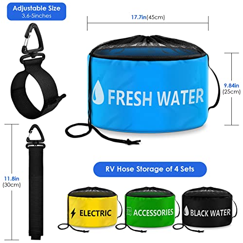 Waterproof RV Hose Storage Bag of 4 Pack, Organizer Accessories for Camper, RV Equipment Storage Organizer Bag for Sewer Hoses, for Fresh/Black Water Hoses and Electrical Cords etc - view 2
