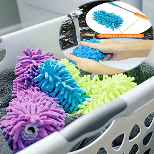 Washable Dusters for Cleaning, Phoenixes Feather Duster Extendable Dusting Wand 11"-30", Wet or Dry Use (5 Pcs) - view 4