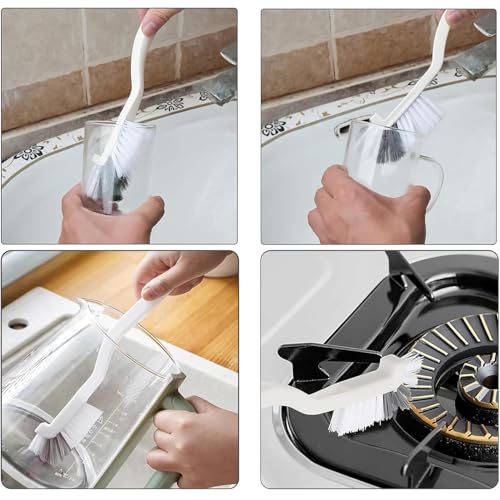 12Pcs Crevice Brushes for Cleaning Crevice Cleaning Brush Set Hard Bristle Crevice Cleaning Brush Supplies for Corner Sink Cup Teapot Bottle Blender-Multifunctional Brush Cleaner - view 6
