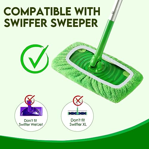 Reusable Microfiber Mop Pads Compatible with Swiffer Sweeper Mop - view 2