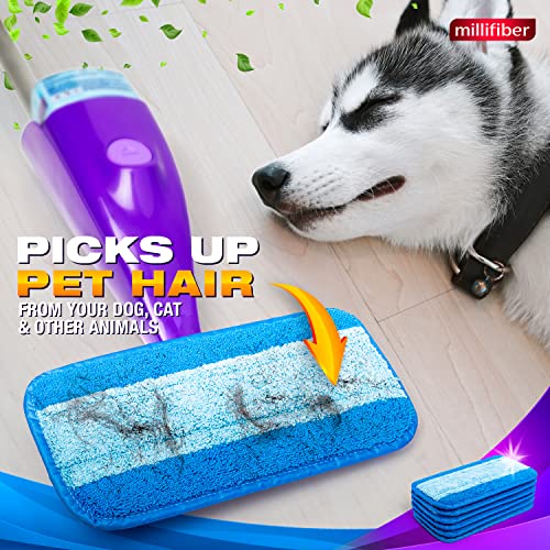 Reusable Mop Pads for Swiffer WetJet Mops (4 Pack), Blue - view 4