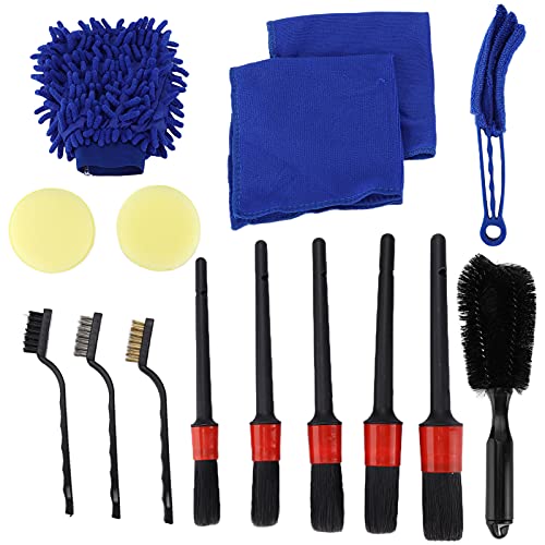 Car Detailing Brush Kit, 15 pcs Scrubbing Cleaner for Interior - view 6