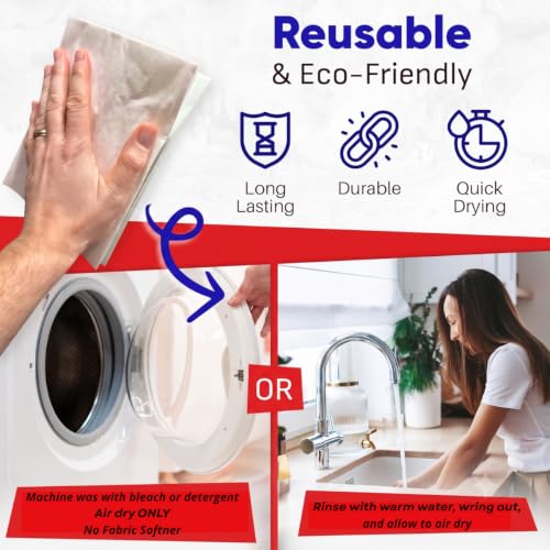 Premium Microfiber Cleaning Cloth (12-Pack), Reusable Glass Cleaning Towel, Lint-Free Polishing Cloth for Windows, Mirrors, Chrome, Stainless Steel, Granite, Home & Auto - view 4
