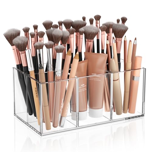 Clear Makeup Brush Holder Organizer