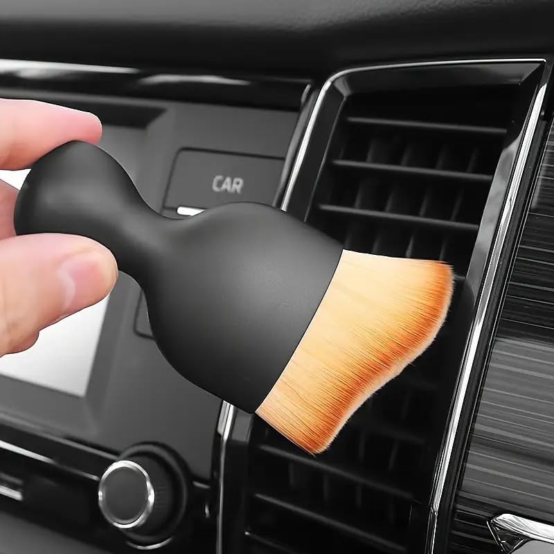 Car Interior Detailing Brush - Ultra-Soft Bristles Multifunctional Dust Remover, Ergonomic Grip Portable Cleaner for Vehicle Vents & Crevices