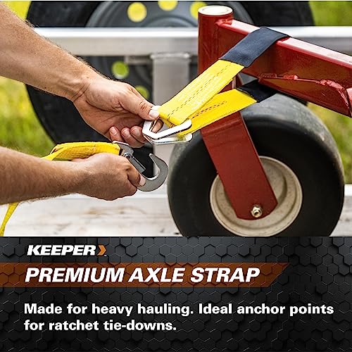 2” x 24” Premium Axle Tie Down Strap with D Rings - 3,333 lbs. Working Load Limit and 10,000 lbs. Break Strength,One Color - view 4