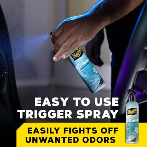 Air Re-Fresher Odor Fighting Spray, New Car Scent, 6 Pack (6 x 8 oz = 48 oz Total) Trigger-Spray Car Air Freshener for Vehicle Interior Odor Control with Long-Lasting New Car Smell - view 2